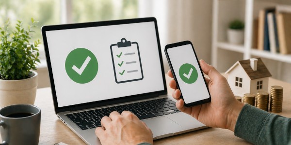 лаптоп и телефон за кандидатстване